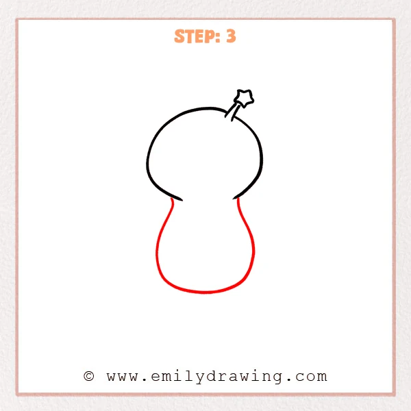 how to draw a cartoon alien - Step 3
